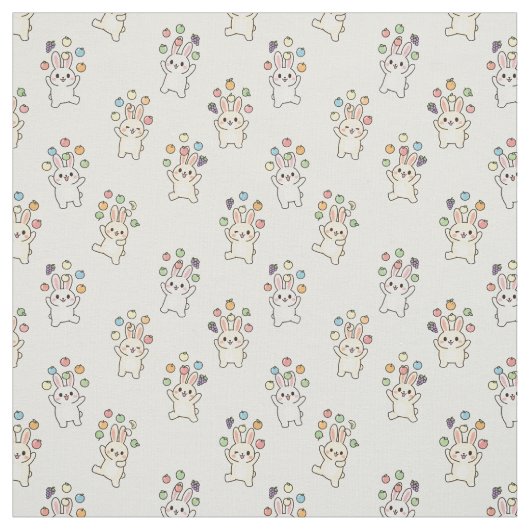 Cute Kawaii Bunny ファブリック (見本)