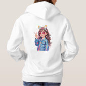 Cute Kawaii Bunny Face Sweatshirt  パーカ (裏面)