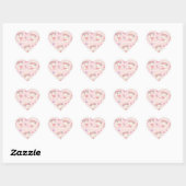 Cute Kawaii Bunny Flower Crown Pattern ハートシール (シート)