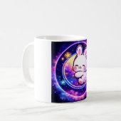 Cute Kawaii Bunny Galaxy Mug コーヒーマグカップ (正面左)