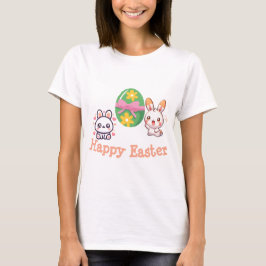 Cute Kawaii Bunny Happy Easter Tシャツ