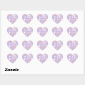 Cute Kawaii Bunny Heart Moon Pattern ハートシール (シート)