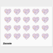 Cute Kawaii Capybara Pattern | Cozy Pastel ハートシール (シート)