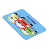 Cute kawaii cars cartoon illustration マグネット (右側)