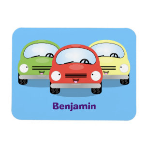 Cute kawaii cars cartoon illustration マグネット