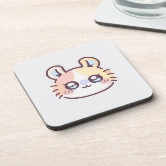 Cute Kawaii Cat コースター (左側)