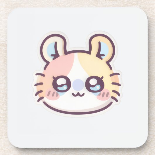 Cute Kawaii Cat  コースター (正面)