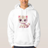 Cute Kawaii Cat Adorable Pastel Pink Kitty Design パーカ (正面)