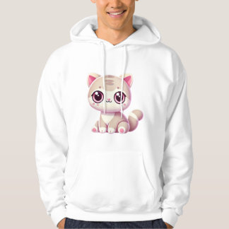 Cute Kawaii Cat Adorable Pastel Pink Kitty Design パーカ