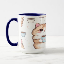 Cute Kawaii Cat Coffee Mug - Cat Lover Gift - Pers マグカップ