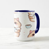 Cute Kawaii Cat Coffee Mug - Cat Lover Gift - Pers マグカップ (正面右)