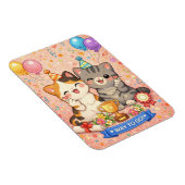 Cute Kawaii Cat Congratulations Card Party Kitten マグネット (右側)