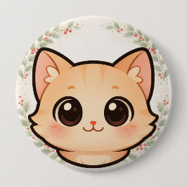 Cute Kawaii Cat Face Button 缶バッジ