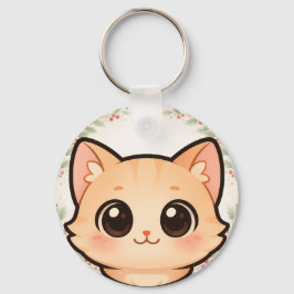 Cute Kawaii Cat Face Keychain キーホルダー