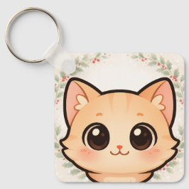Cute Kawaii Cat Face Keychain キーホルダー