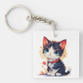 Cute Kawaii Cat for Cat Lovers キーホルダー (正面)