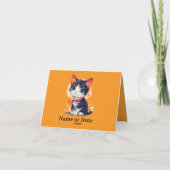 Cute Kawaii Cat for Cat Lovers folded Invitation 招待状 (裏面)