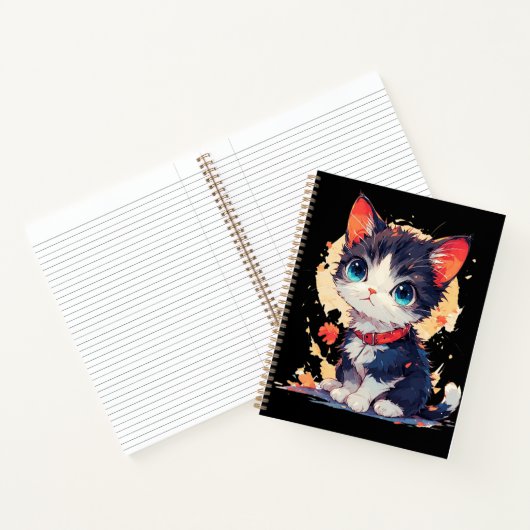 Cute Kawaii Cat for Cat Lovers Spiral Notebook ノートブック (内部)