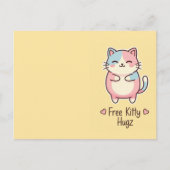 Cute Kawaii Cat Free Pup Hugz Pastel ポストカード (正面)