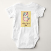 Cute Kawaii Cat "Free Pup Hugz" Pastel Baby Jers ベビーボディスーツ (裏面)
