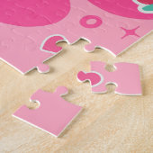 Cute Kawaii Cat Japanese Strawberry Milk ジグソーパズル (側面)