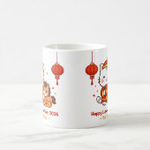 Cute Kawaii Cat Lunar New Year 2026 Mug コーヒーマグカップ (中央)