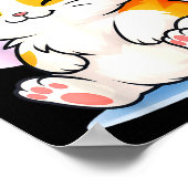 Cute Kawaii Cat Neko Funny Music Kitten Lover K-p  ポスター (角)