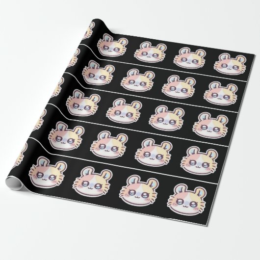 Cute Kawaii Cat Sticker – Adorable Kitty Aesthetic ラッピングペーパー (アンロールド)