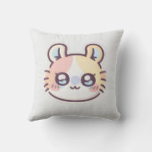 Cute Kawaii Cat Throw Pillow – Adorable Kitty  クッション (裏面)