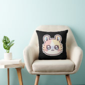 Cute Kawaii Cat Throw Pillow – Adorable Kitty  クッション (椅子)