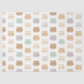 Cute Kawaii Cats Hand-Drawn Illustrations Pastel  薄葉紙 (正面)