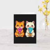 Cute Kawaii Cats Neko 67 Drip Meme Funny Six Seven カード (黄色い花)