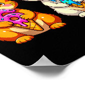 Cute Kawaii Cats Neko 67 Drip Meme Funny Six Seven ポスター (角)