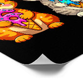 Cute Kawaii Cats Neko 67 Drip Meme Funny Six Seven ポスター (角)