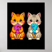 Cute Kawaii Cats Neko 67 Drip Meme Funny Six Seven ポスター (正面)