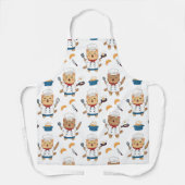 Cute Kawaii Chef Cat Apron – Funny Cooking Cat  エプロン (正面)