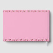 Cute Kawaii Cherry Couple Pink & Red Wedding ゲストブック (裏面)