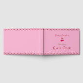 Cute Kawaii Cherry Couple Pink & Red Wedding ゲストブック (全面)