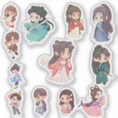Cute Kawaii Chibi Character Stickers シール (正面)