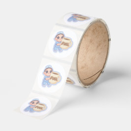 Cute Kawaii Chibi Nurse Giant Coffee Fuel ラウンドシール