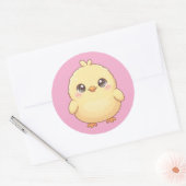 Cute Kawaii Chick Round Sticker Sheet ラウンドシール (封筒)