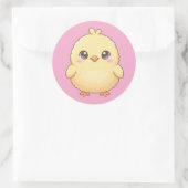 Cute Kawaii Chick Round Sticker Sheet ラウンドシール (バッグ)