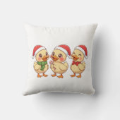Cute Kawaii Christmas Ducks | Festive Holiday クッション (裏面)
