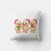 Cute Kawaii Christmas Ducks | Festive Holiday クッション (正面)