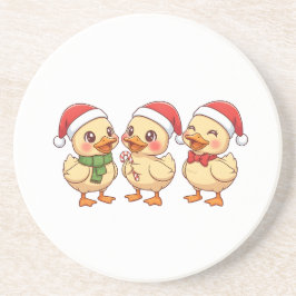Cute Kawaii Christmas Ducks | Festive Holiday コースター