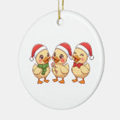 Cute Kawaii Christmas Ducks | Festive Holiday  セラミックオーナメント (左)