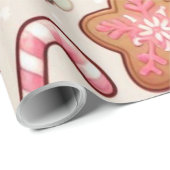 Cute Kawaii Christmas Wrapping Paper | Gingerbread ラッピングペーパー (ロールコーナー)