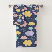 Cute Kawaii Cloud Pattern Bath Towel Set バスタオルセット (インサイチュ)