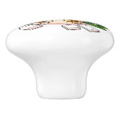 Cute Kawaii Coffee and Flowers セラミックノブ (側面)