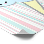 cute kawaii cotton candy ポスター (角)